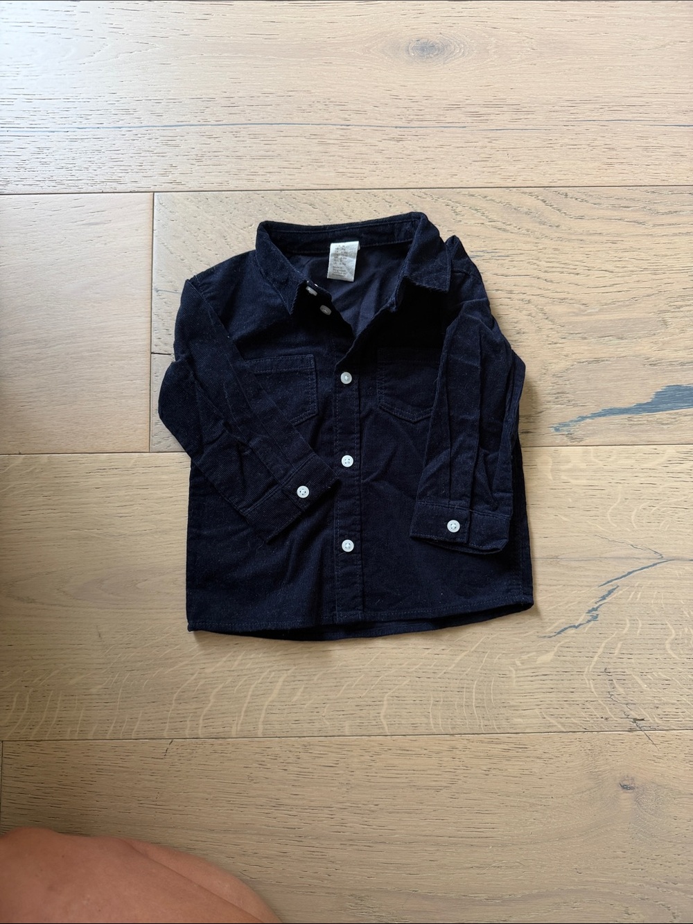H&M Navy Corduroy Button-Down Shirt for Kids